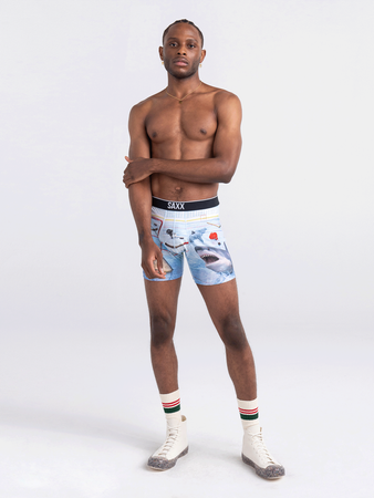 Bokserki męskie sportowe SAXX VOLT Boxer Brief - Hokej - błękitny