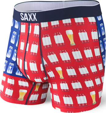 Bokserki męskie sportowe SAXX VOLT Boxer Brief amerykański pilsner – czerwone