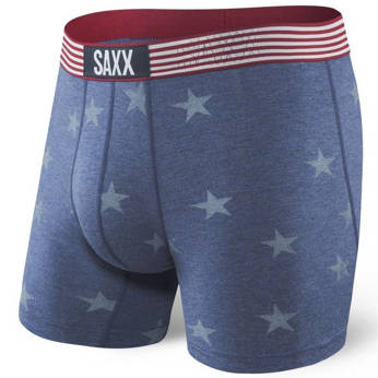 Bokserki męskie szybkoschnące SAXX VIBE Boxer Brief Modern Fit gwiazdy - niebieskie