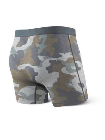 Bokserki męskie szybkoschnące SAXX VIBE Boxer Brief Modern Fit moro - szare