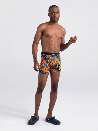 Bokserki męskie szybkoschnące SAXX VIBE Boxer Brief - hibiskus - szary