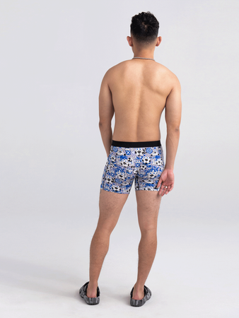 Bokserki męskie szybkoschnące SAXX VIBE Boxer Brief piłki- niebieskie