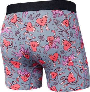 Bokserki męskie szybkoschnące SAXX VIBE Boxer Brief serca - szary