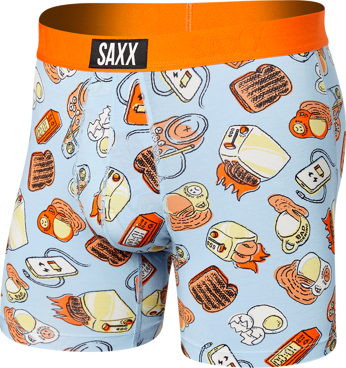 Bokserki męskie szybkoschnące SAXX VIBE Boxer Brief - toster - błękitne  