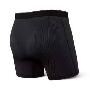 Bokserki męskie trekkingowe / sportowe z rozporkiem SAXX QUEST Boxer Brief Fly – czarne