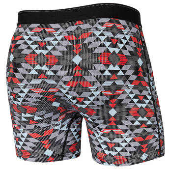 Bokserki męskie trekkingowe / sportowe z rozporkiem SAXX QUEST Boxer Brief Fly trójkąty – grafitowe