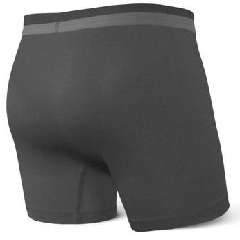 Bokserki sportowe męskie z rozporkiem SAXX SPORT MESH Boxer Briefd Fly – czarne