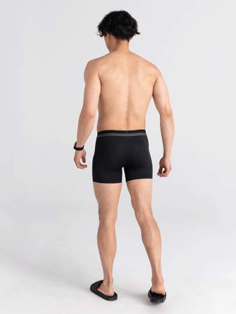 Bokserki sportowe męskie z rozporkiem SAXX SPORT MESH Boxer Briefd Fly – czarne