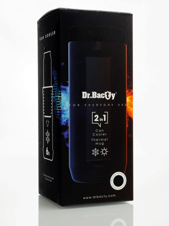 Cooler na puszkę Dr.Bacty Notus Ośmiornica niebieska - czarny