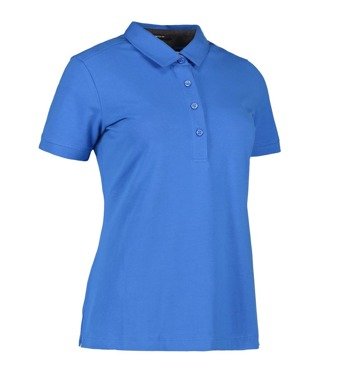 Damska koszulka polo biznes Stretch ID - Niebieski