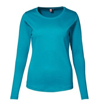 Interlock T-shirt long-sleeved Turquoise