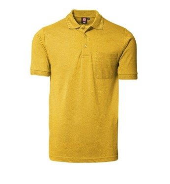 Klasyczna koszulka polo kieszeń marki ID, Żółty