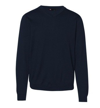 Knitted men's pullover ID - Granatowy