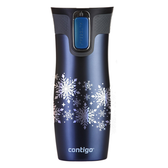 Kubek termiczny Contigo West Loop 470 ml Snow Stars - Granatowy