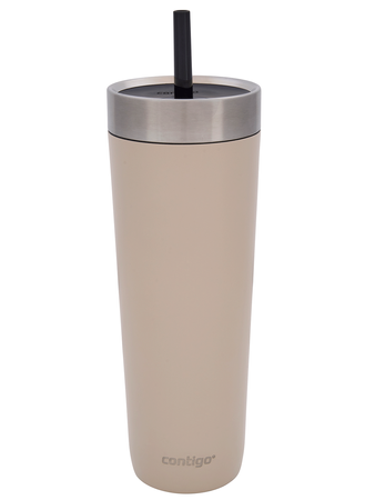 Kubek termiczny ze słomką Luxe Tumbler 720ml z grawerem - Brown Sugar