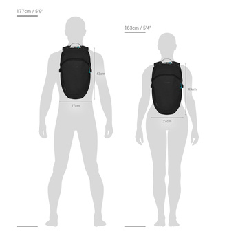 Plecak miejski antykradzieżowy 18l Pacsafe ECO CX Econyl® - czarny