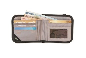 Portfel męski mały RFID Pacsafe V100 - czarny