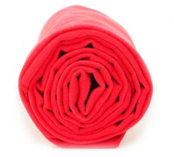 Ręcznik na siłownię z mikrofibry dwustronny Basic Dr.Bacty 60x130 - czerwony