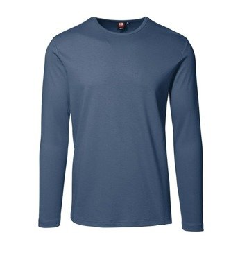 T-shirt - splot interlock długi rękaw marki ID, Niebieski