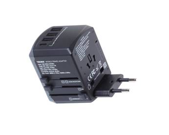 Zestaw adapterów podróżnych WORLD TRAVEL ADAPTER Troika - Czarny