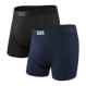 Bokserki męskie SAXX Ultra Boxer Brief Fly dwupak - czarne/granatowe