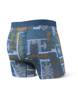 Bokserki męskie szybkoschnące SAXX VIBE Boxer Brief patchwork - niebieskie