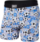 Bokserki męskie szybkoschnące SAXX VIBE Boxer Brief piłki- niebieskie