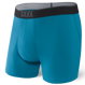 Bokserki męskie trekkingowe / sportowe z rozporkiem SAXX QUEST Boxer Brief Fly – błękitne