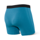 Bokserki męskie trekkingowe / sportowe z rozporkiem SAXX QUEST Boxer Brief Fly – błękitne