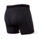 Bokserki męskie trekkingowe / sportowe z rozporkiem SAXX QUEST Boxer Brief Fly – czarne